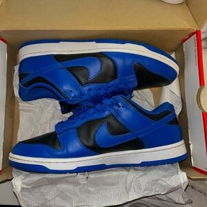Nike men’s hyper cobalt low dunks, crease guards included